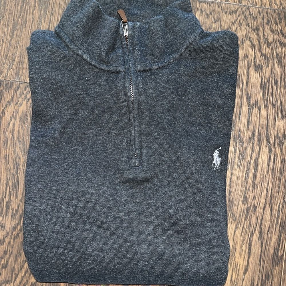Polo by Ralph Lauren Performance w/Pony 1/2 Zipper T Neck Sweatshirt Sweater L